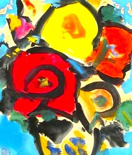 田辺三重松　「薔薇」の買取画像